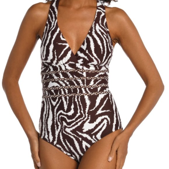 Fierce Lines Multi-Strap Cross-Back One Piece - Picture 1 of 3